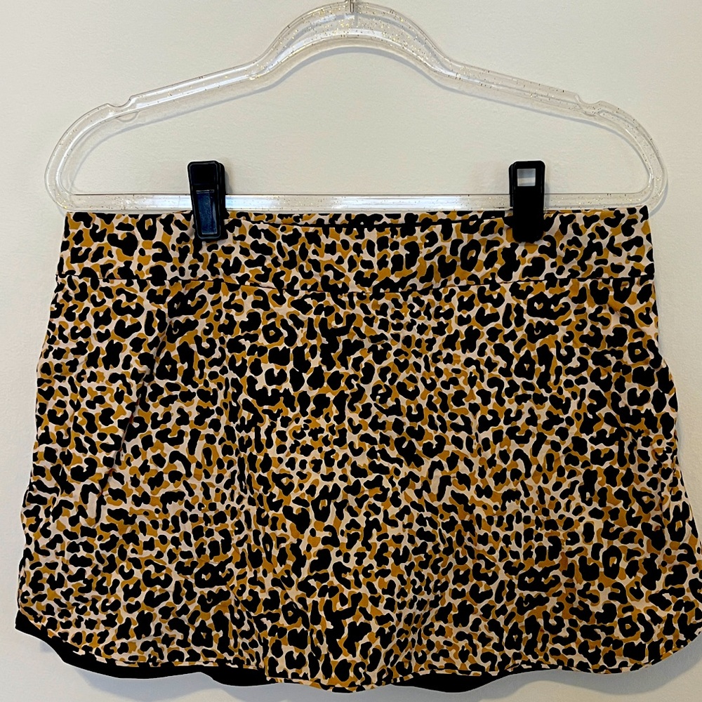 Outdoor Voices Exercise Skort Leopard Print | size XL